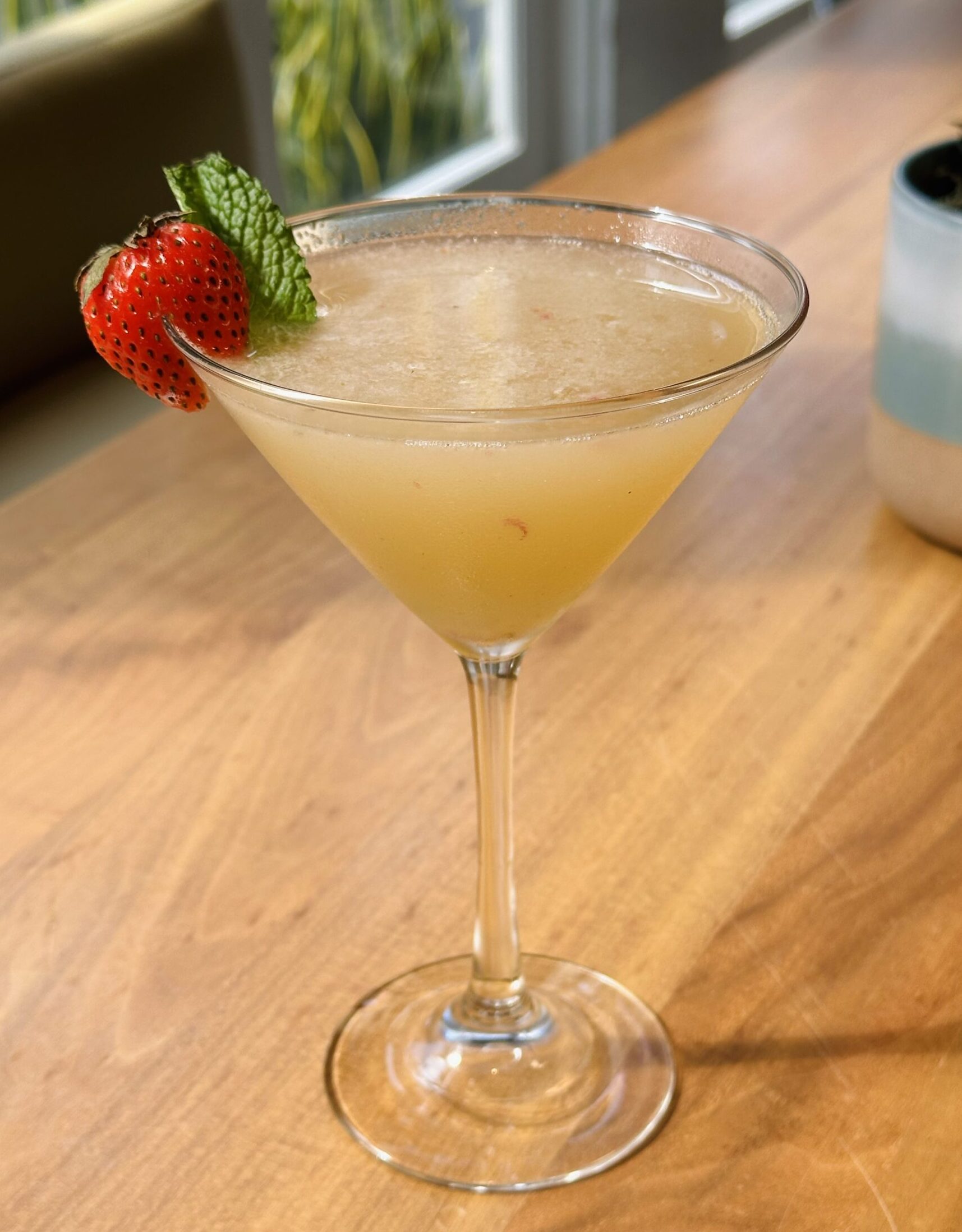 The VErdant Blush cocktail.