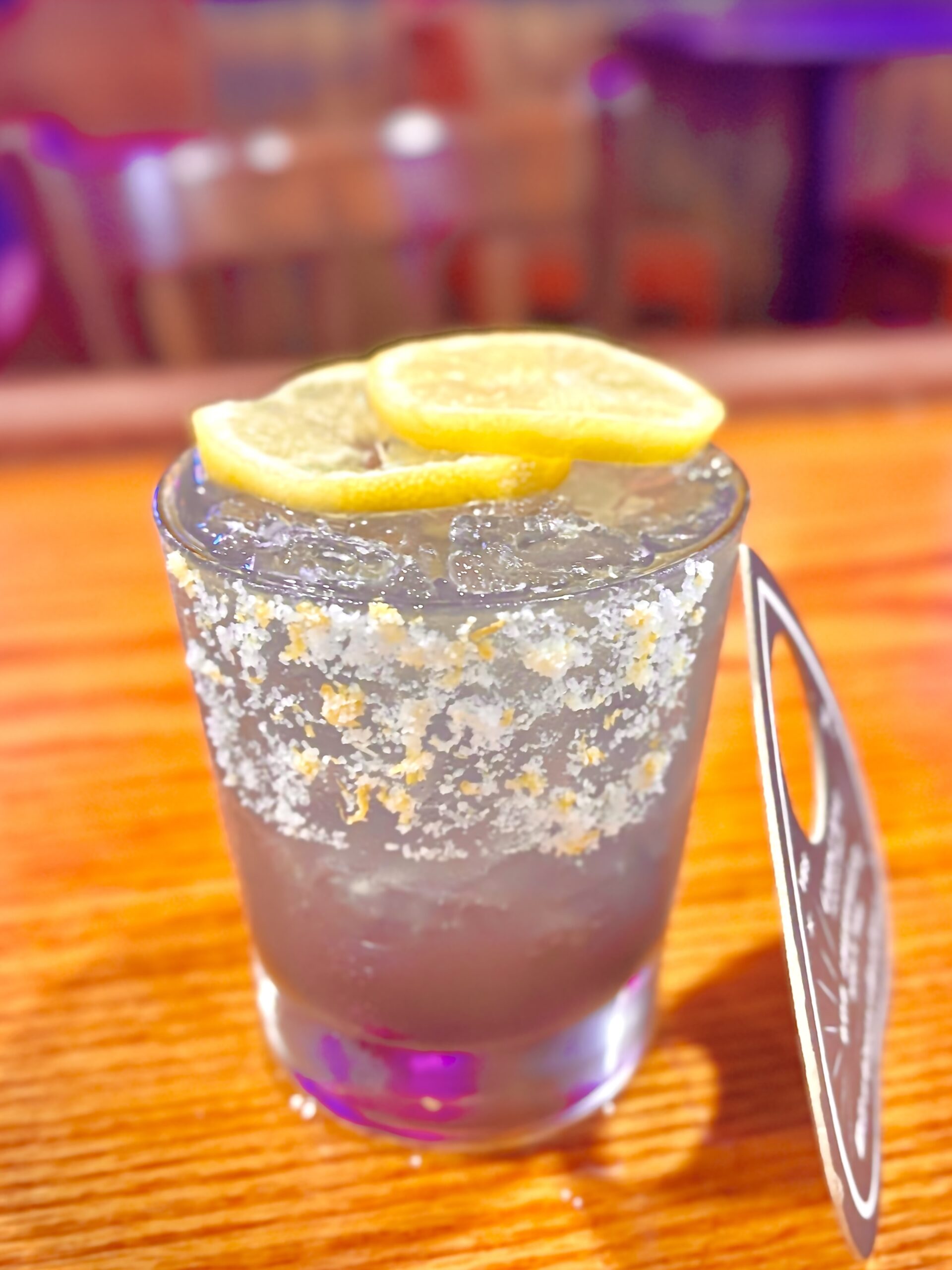 A picture of the Lavender Love Spell cocktail.