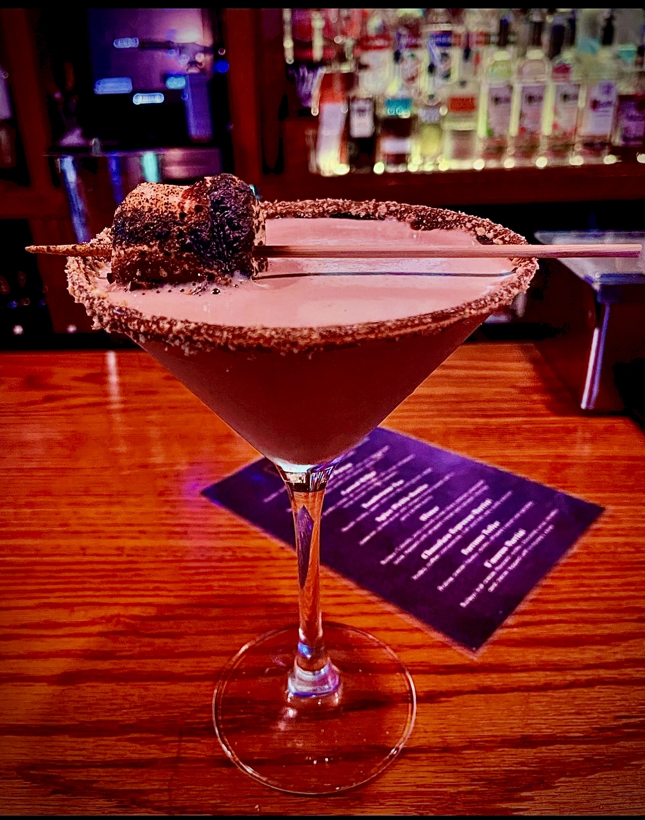 A picture of the Smores Martini. 
