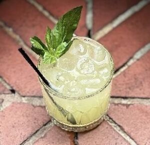 A picture of Jazz Playhouse's Satin Sunset cocktail.