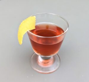 A picture of Peychaud's Sazerac cocktail.