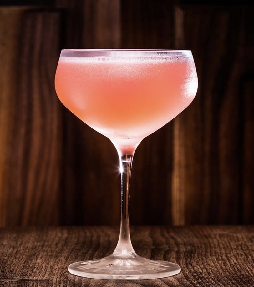 A picture of the Dew Diligence cocktail.