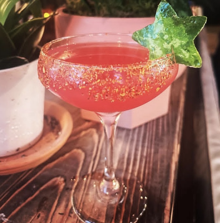 A picture of the Sandia Succoro cocktail.