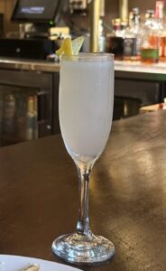 A picture of Tujague's Hampton 75 cocktail.