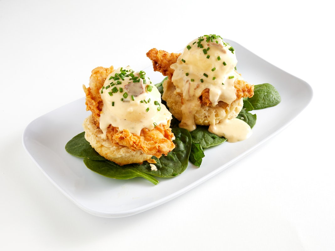 A picture of the food pairing - chicken st charles. 