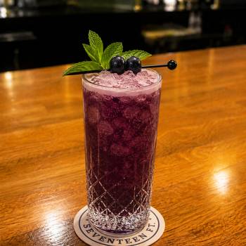 Hotel Tonelle Seventeen Feet New Orleans Blueberry Hill Cocktail New Orleans Cocktail Week